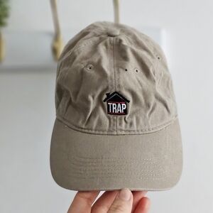 Artist Collective “TRAP” House Embroidered Dad Hat – Khaki – 100% Cotton